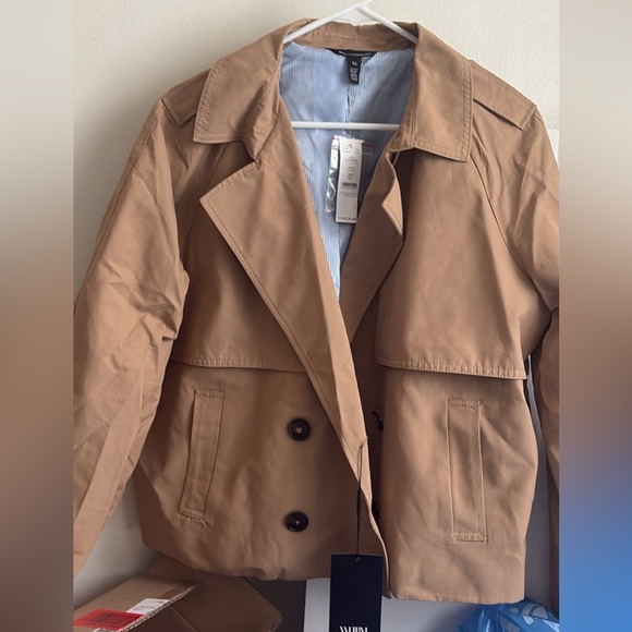 White House Black Market Jackets & Blazers - NWT. White House Black Market Tan Trench Coat